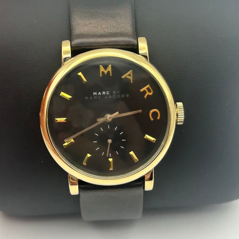 Marc by Marc Jacobs Baker Gold-tone Black Dial Women’s Watch in a box